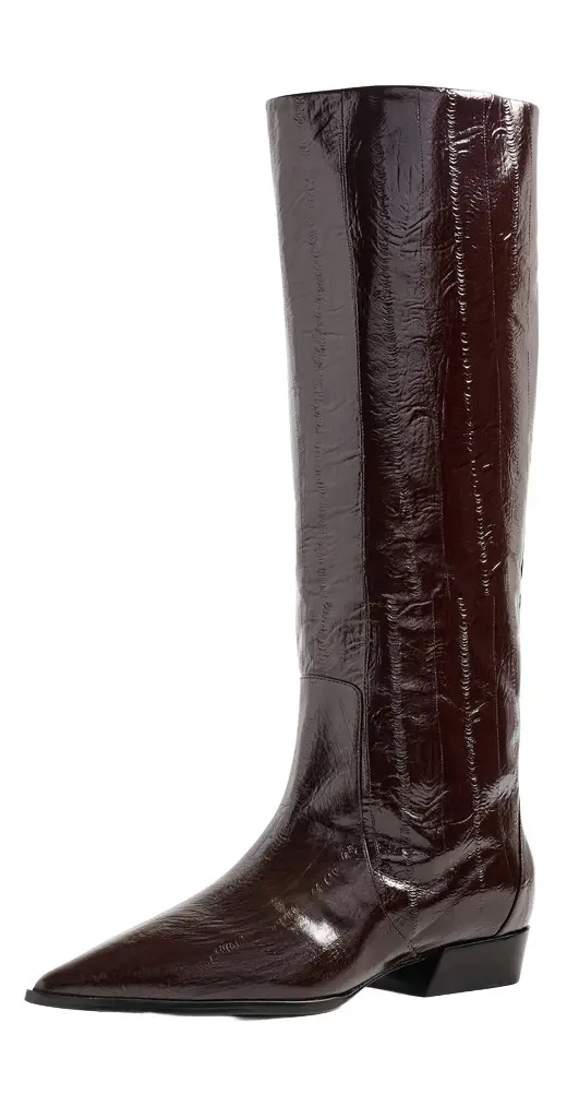 Black Suede Studio Aero 25 Boots Brown Eel Printed Leather | Image 1 Black Suede Studio Aero 25 Boots Brown Eel Printed Leather | Image 1