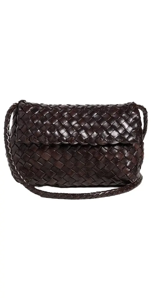 Loeffler Randall Vinnie Mini Woven Crossbody Bag Chocolate One Size | Image 1 Loeffler Randall Vinnie Mini Woven Crossbody Bag Chocolate One Size | Image 1