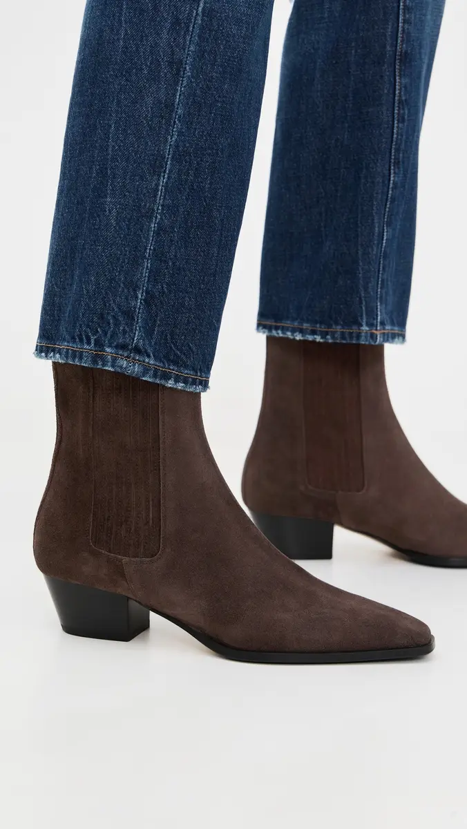 aeyde Agata Cow Suede Leather Moka Boots | Thumbnail 3 aeyde Agata Cow Suede Leather Moka Boots | Thumbnail 3