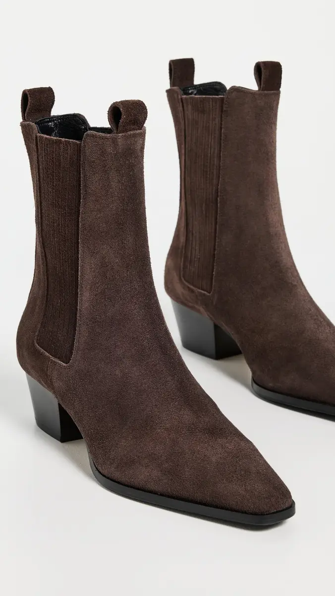 aeyde Agata Cow Suede Leather Moka Boots | Thumbnail 5 aeyde Agata Cow Suede Leather Moka Boots | Thumbnail 5