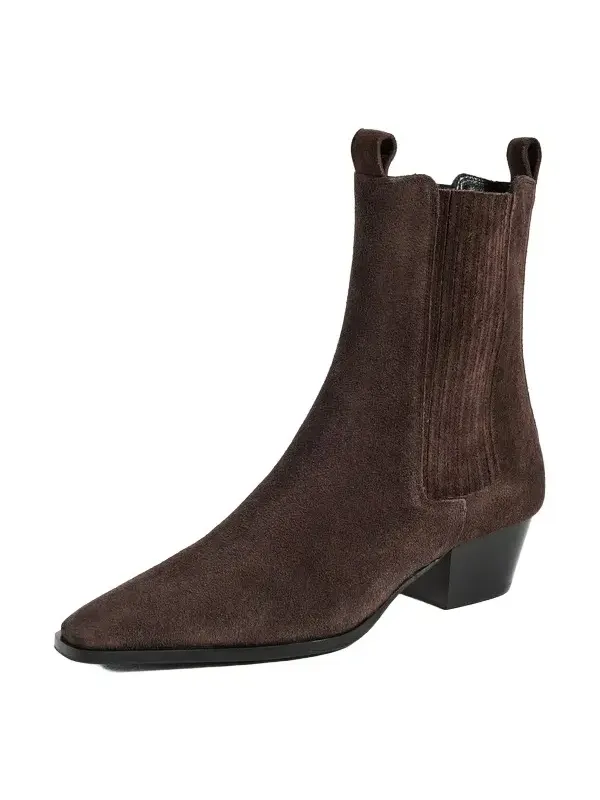 Agata Cow Suede Leather Moka Boots Agata Cow Suede Leather Moka Boots