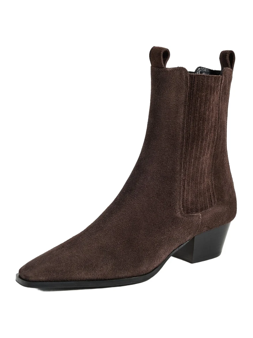 aeyde Agata Cow Suede Leather Moka Boots