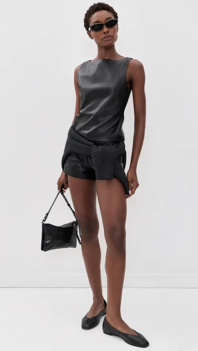 Joe's Jeans The Vegan Leather Boat Neck Tank | Thumbnail 5