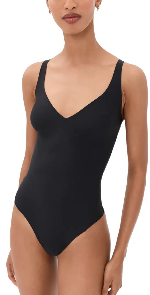 Skims Plunge Bodysuit Onyx | Image 1 Skims Plunge Bodysuit Onyx | Image 1