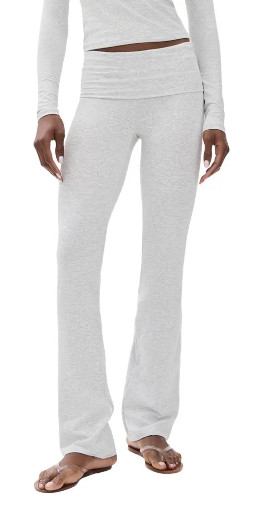 Skims Fold Over Pants ight Heather Grey | Image 1 Skims Fold Over Pants ight Heather Grey | Image 1