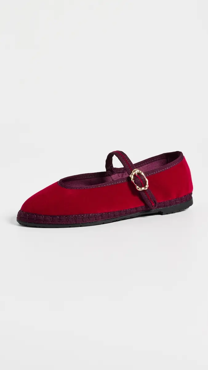 Flabelus Pierre Velvet Mary Jane Flats | Thumbnail 2 Flabelus Pierre Velvet Mary Jane Flats | Thumbnail 2