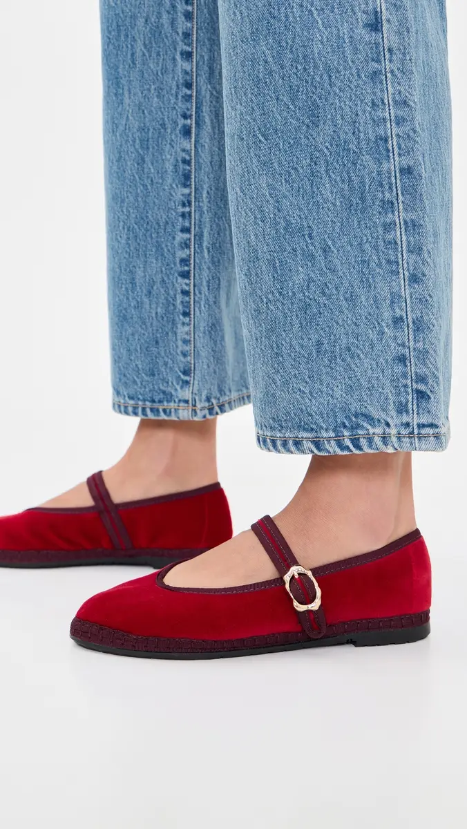 Flabelus Pierre Velvet Mary Jane Flats | Thumbnail 3 Flabelus Pierre Velvet Mary Jane Flats | Thumbnail 3