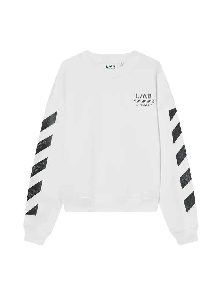 Off-White L/AB Diagonal Crewneck Sweatshirt | Image 1 Off-White L/AB Diagonal Crewneck Sweatshirt | Image 1