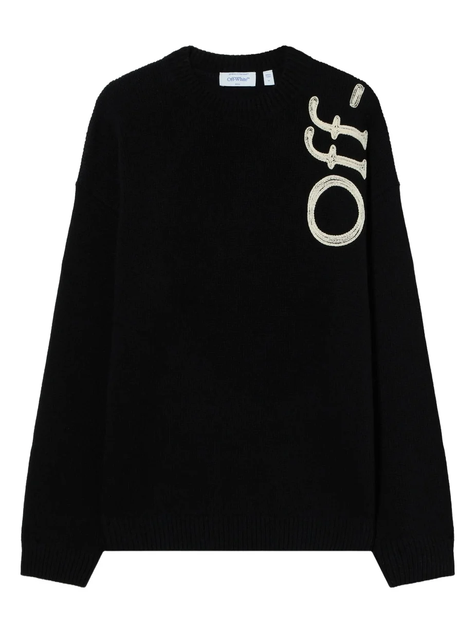 Off-White Vertical Bookish Crewneck Sweater