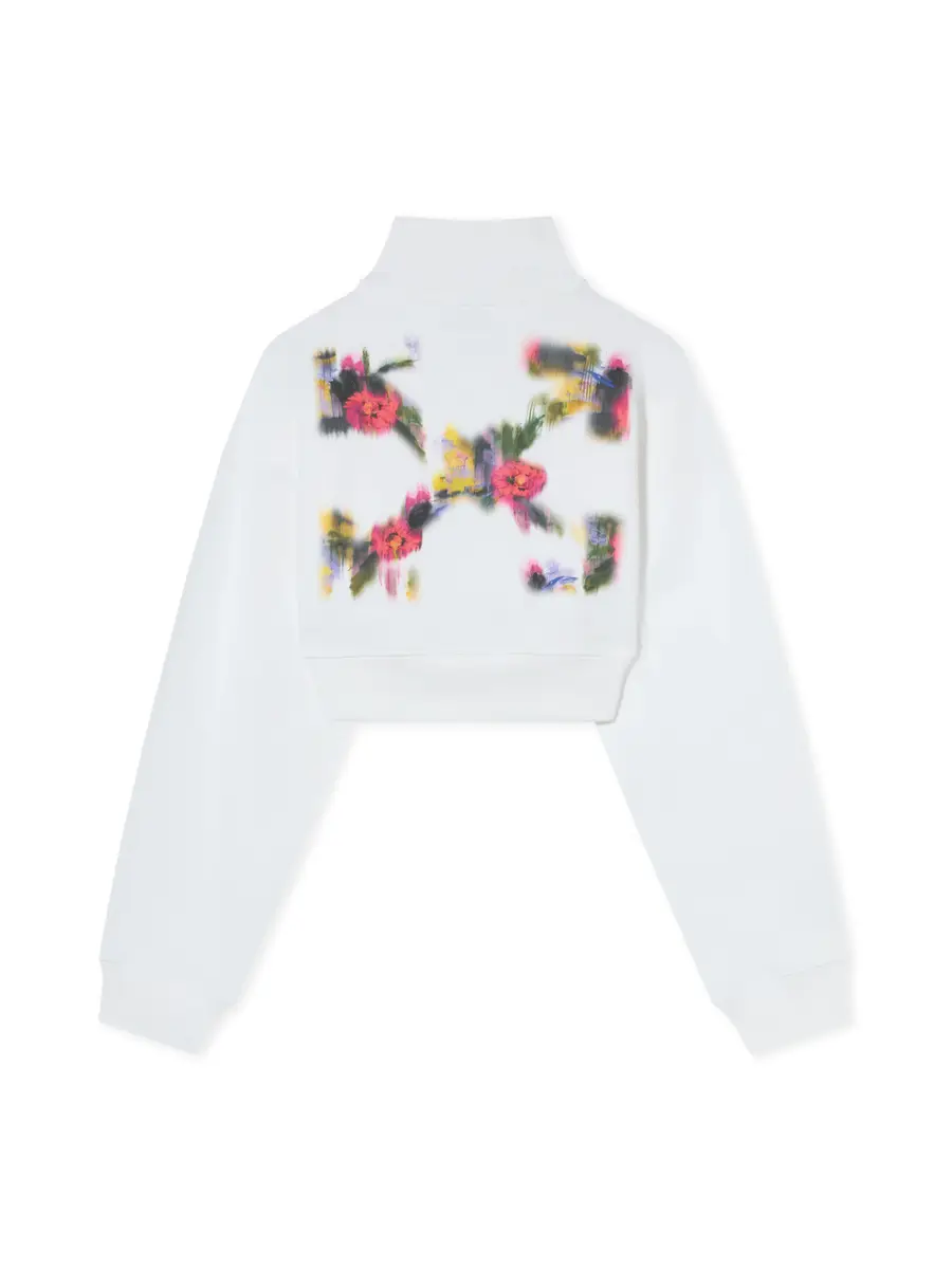 Off-White Arrow Chinè Flower Crop Zip Up | Thumbnail 2 Off-White Arrow Chinè Flower Crop Zip Up | Thumbnail 2