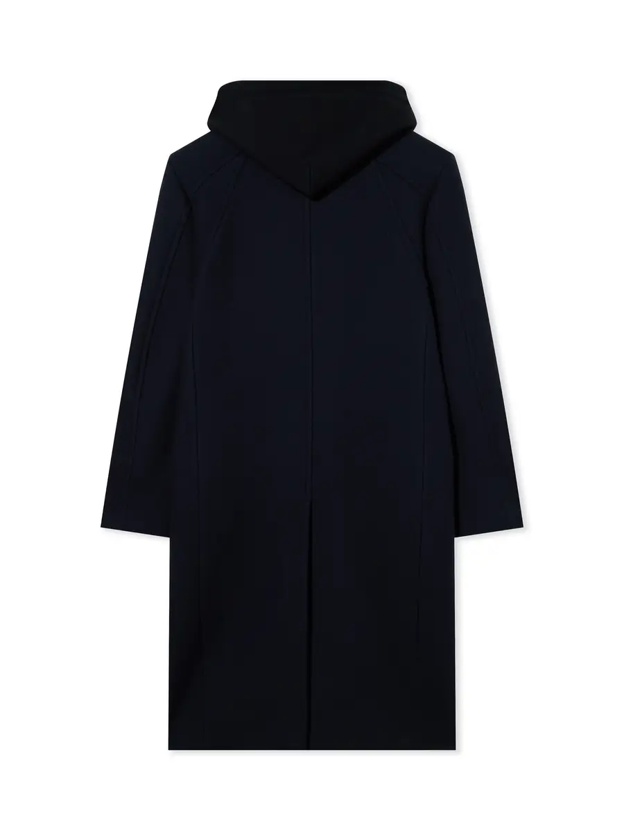 Off-White Wool Varsity Hooded Double-Breasted Coat | Thumbnail 2 Off-White Wool Varsity Hooded Double-Breasted Coat | Thumbnail 2