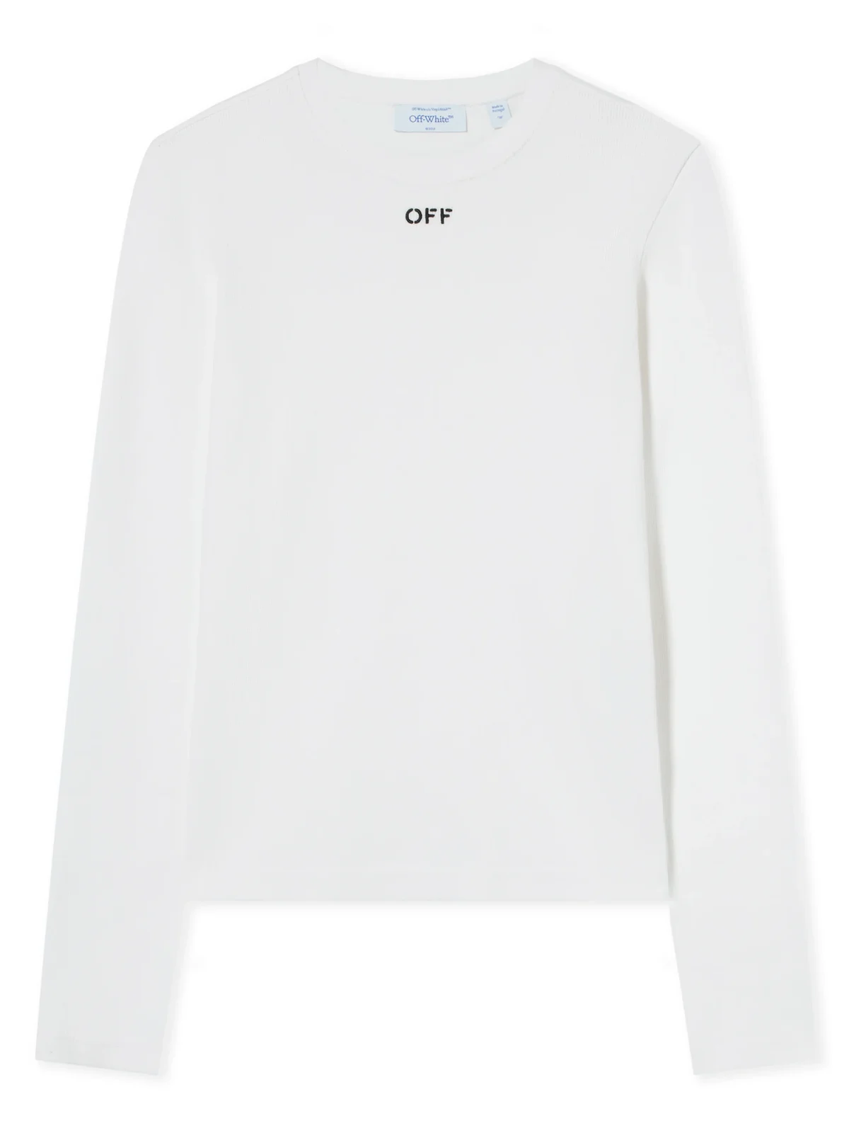 Off Stamp Ribbed Long Sleeves T-Shirt Off Stamp Ribbed Long Sleeves T-Shirt