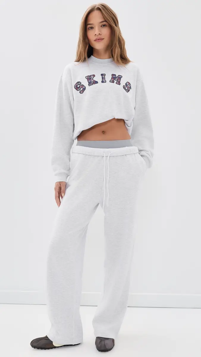 Skims Classic Crew Neck Lhg Arched Plaid | Thumbnail 5 Skims Classic Crew Neck Lhg Arched Plaid | Thumbnail 5