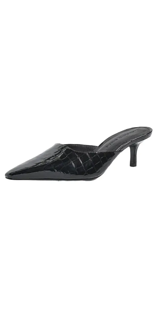 Black Suede Studio Riley 50 Heels BLACK CROC PATENT LEATHER | Image 1 Black Suede Studio Riley 50 Heels BLACK CROC PATENT LEATHER | Image 1