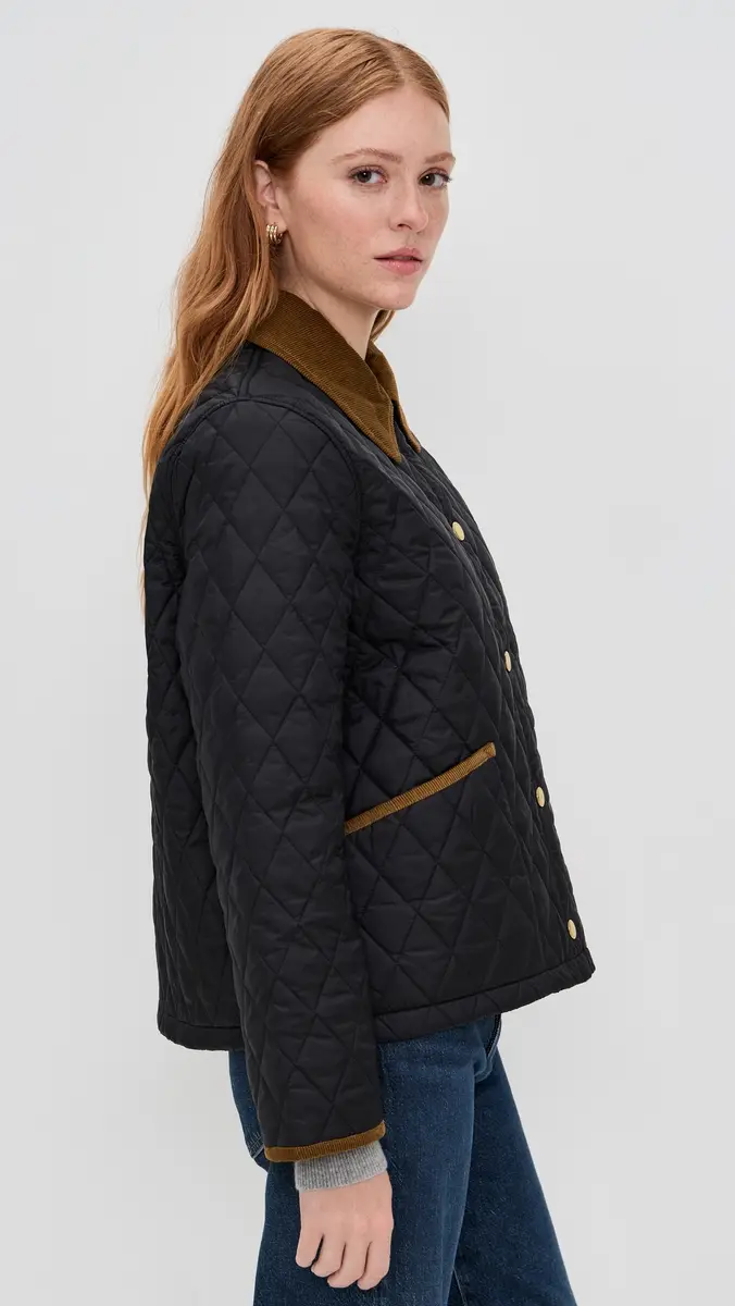 Barbour Icons Cropped Liddesdale Quilted Jacket | Thumbnail 4 Barbour Icons Cropped Liddesdale Quilted Jacket | Thumbnail 4