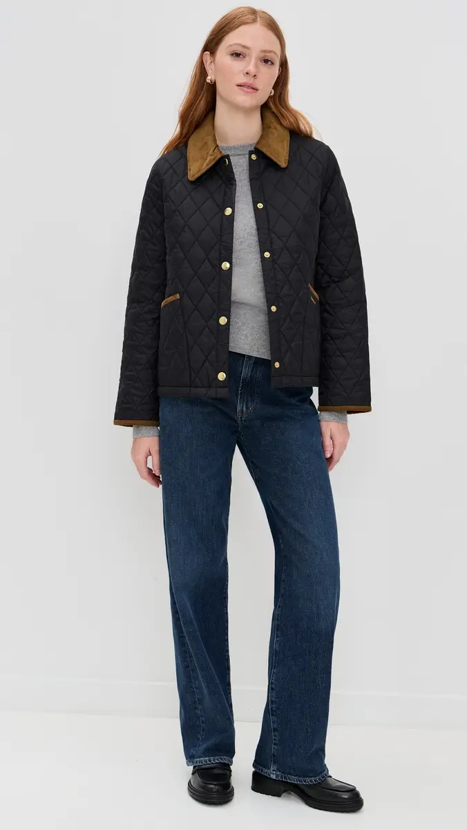 Barbour Icons Cropped Liddesdale Quilted Jacket | Thumbnail 5 Barbour Icons Cropped Liddesdale Quilted Jacket | Thumbnail 5