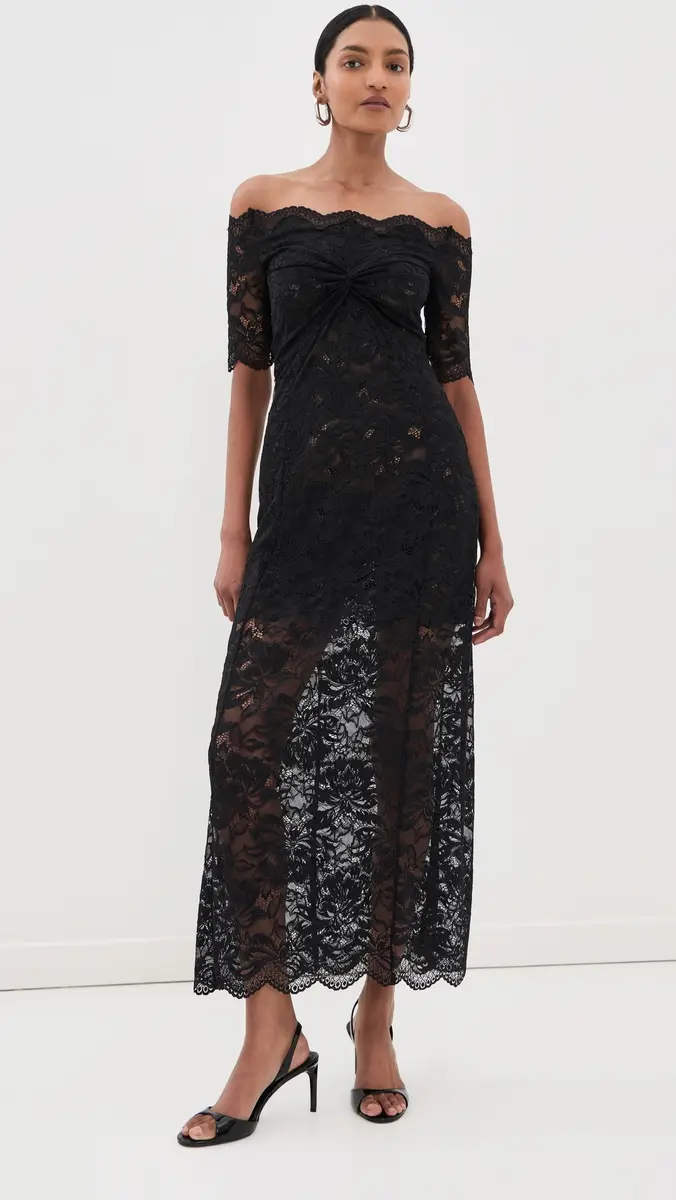 Rabanne Twisted Stretch Lace Dress | Thumbnail 2 Rabanne Twisted Stretch Lace Dress | Thumbnail 2