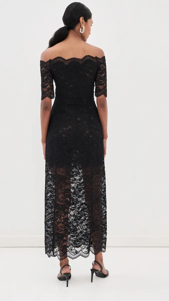 Rabanne Twisted Stretch Lace Dress | Thumbnail 3 Rabanne Twisted Stretch Lace Dress | Thumbnail 3