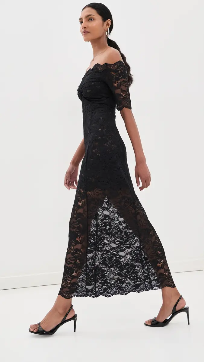 Rabanne Twisted Stretch Lace Dress | Thumbnail 4 Rabanne Twisted Stretch Lace Dress | Thumbnail 4