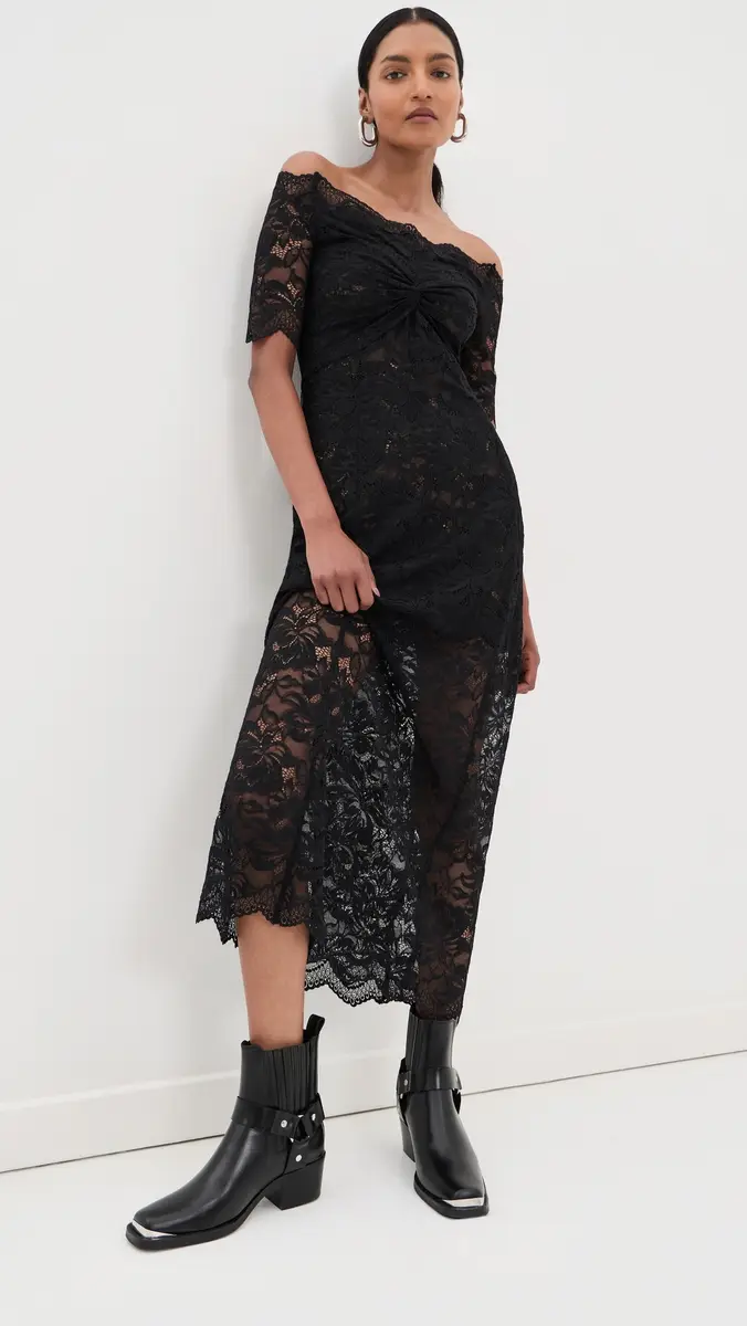 Rabanne Twisted Stretch Lace Dress | Thumbnail 5 Rabanne Twisted Stretch Lace Dress | Thumbnail 5