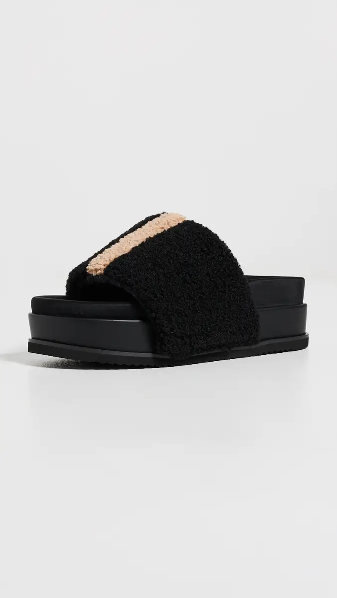 ROAM Fuzzy Stripe Stacked Sandals | Thumbnail 2 ROAM Fuzzy Stripe Stacked Sandals | Thumbnail 2