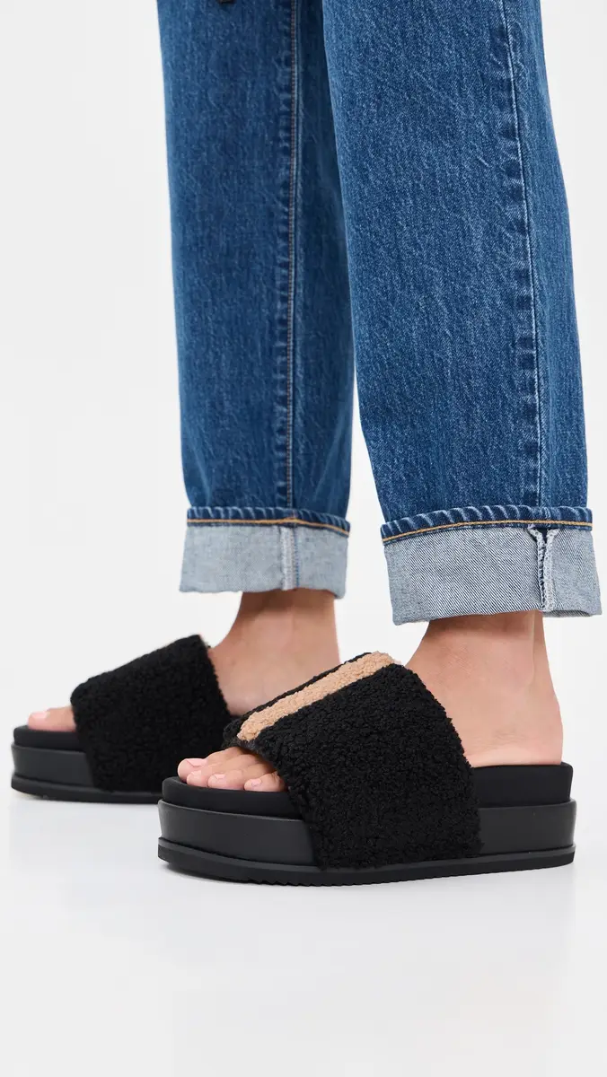 ROAM Fuzzy Stripe Stacked Sandals | Thumbnail 3 ROAM Fuzzy Stripe Stacked Sandals | Thumbnail 3