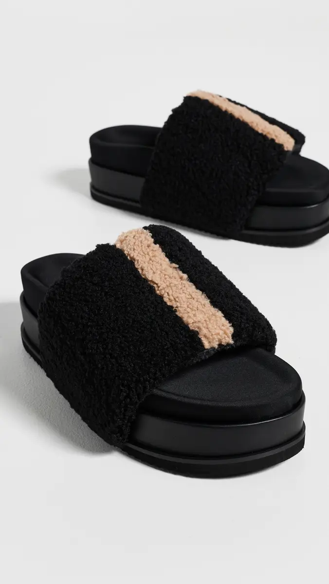 ROAM Fuzzy Stripe Stacked Sandals | Thumbnail 5 ROAM Fuzzy Stripe Stacked Sandals | Thumbnail 5