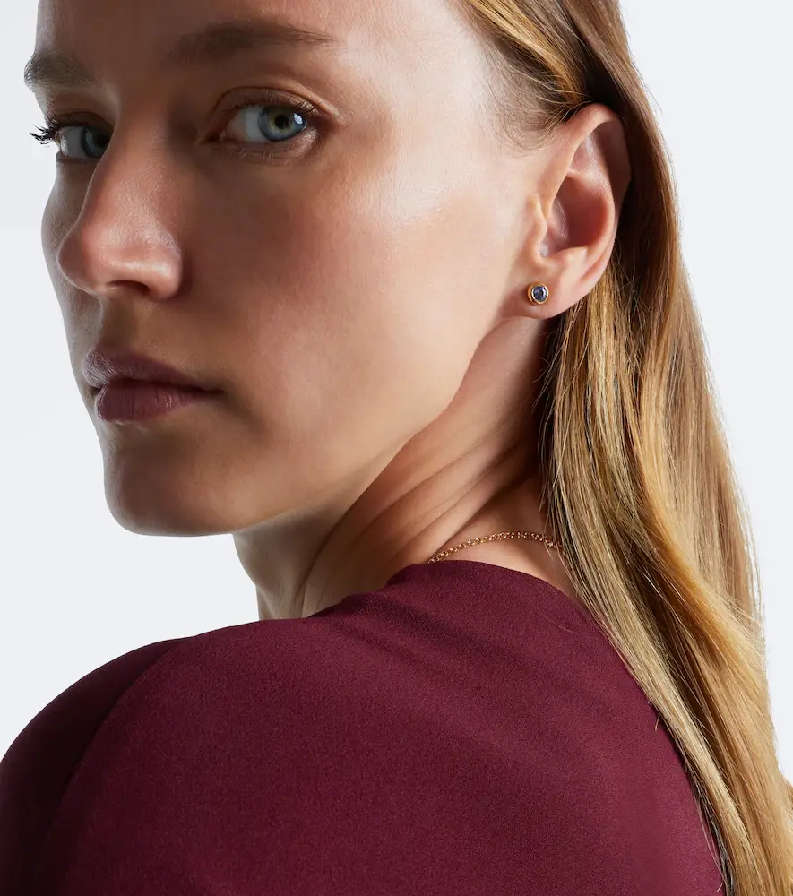 David Yurman Pavé 18kt gold earrings with tanzanites | Thumbnail 4