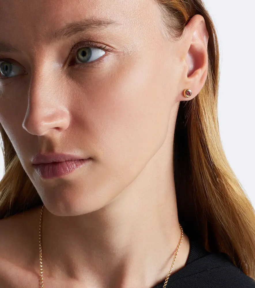 David Yurman Pavé 18kt gold earrings with tourmalines | Thumbnail 3