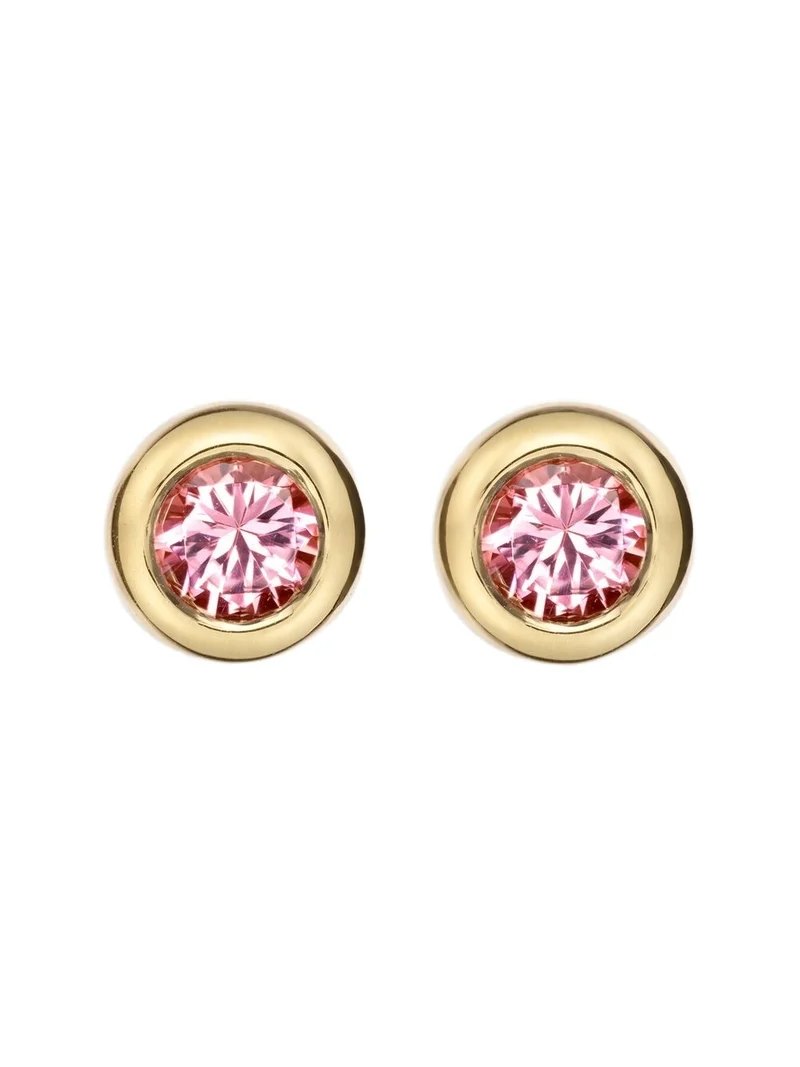 Pavé 18kt gold earrings with tourmalines Pavé 18kt gold earrings with tourmalines