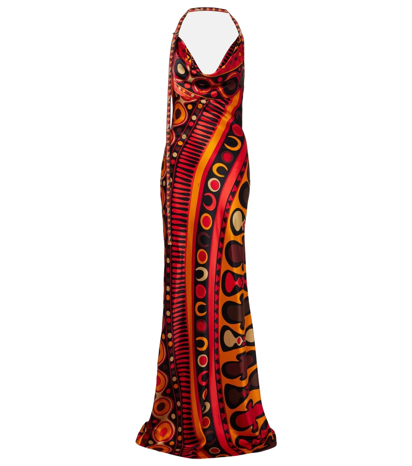 PUCCI Soleil open-back satin maxi dress