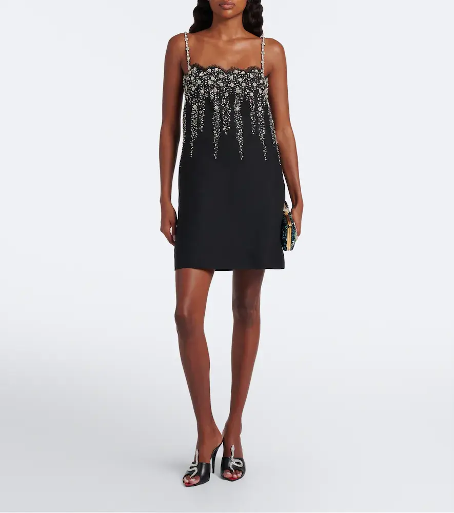 Valentino Garavani Crepe Couture crystal-embellished minidress | Thumbnail 2 Valentino Garavani Crepe Couture crystal-embellished minidress | Thumbnail 2
