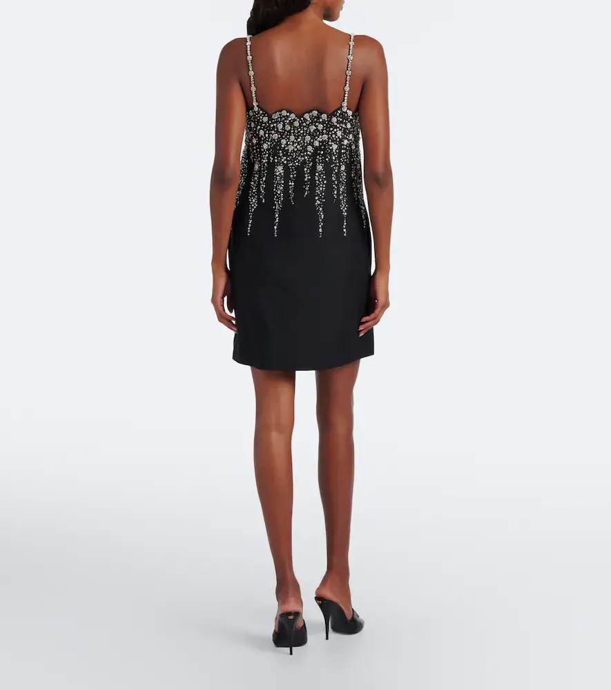 Valentino Garavani Crepe Couture crystal-embellished minidress | Thumbnail 3 Valentino Garavani Crepe Couture crystal-embellished minidress | Thumbnail 3