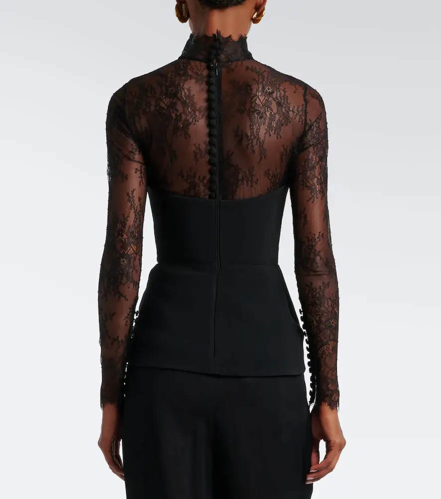 Elie Saab Lace-trimmed bustier top | Thumbnail 4 Elie Saab Lace-trimmed bustier top | Thumbnail 4