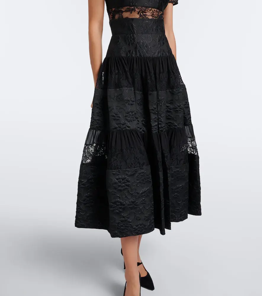 Elie Saab Lace midi dress | Thumbnail 4 Elie Saab Lace midi dress | Thumbnail 4