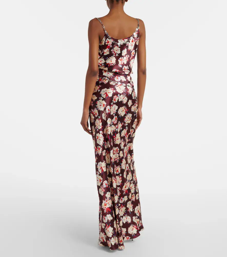 Rabanne Chain-detail floral silk maxi skirt | Thumbnail 5 Rabanne Chain-detail floral silk maxi skirt | Thumbnail 5
