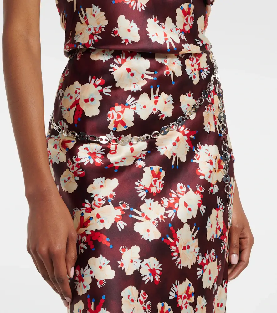 Rabanne Chain-detail floral silk maxi skirt | Thumbnail 6 Rabanne Chain-detail floral silk maxi skirt | Thumbnail 6