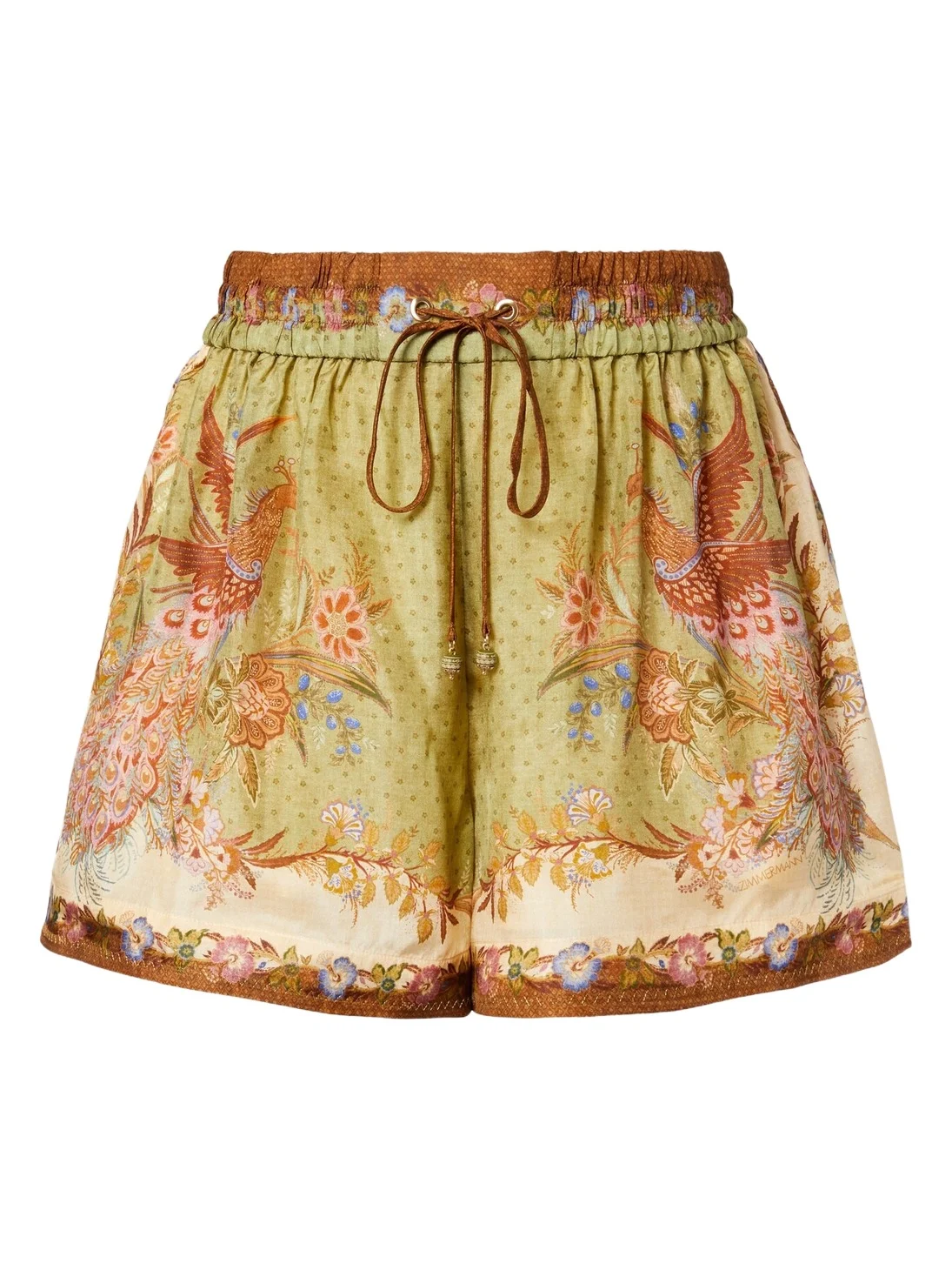 Zimmermann Indra printed silk shorts