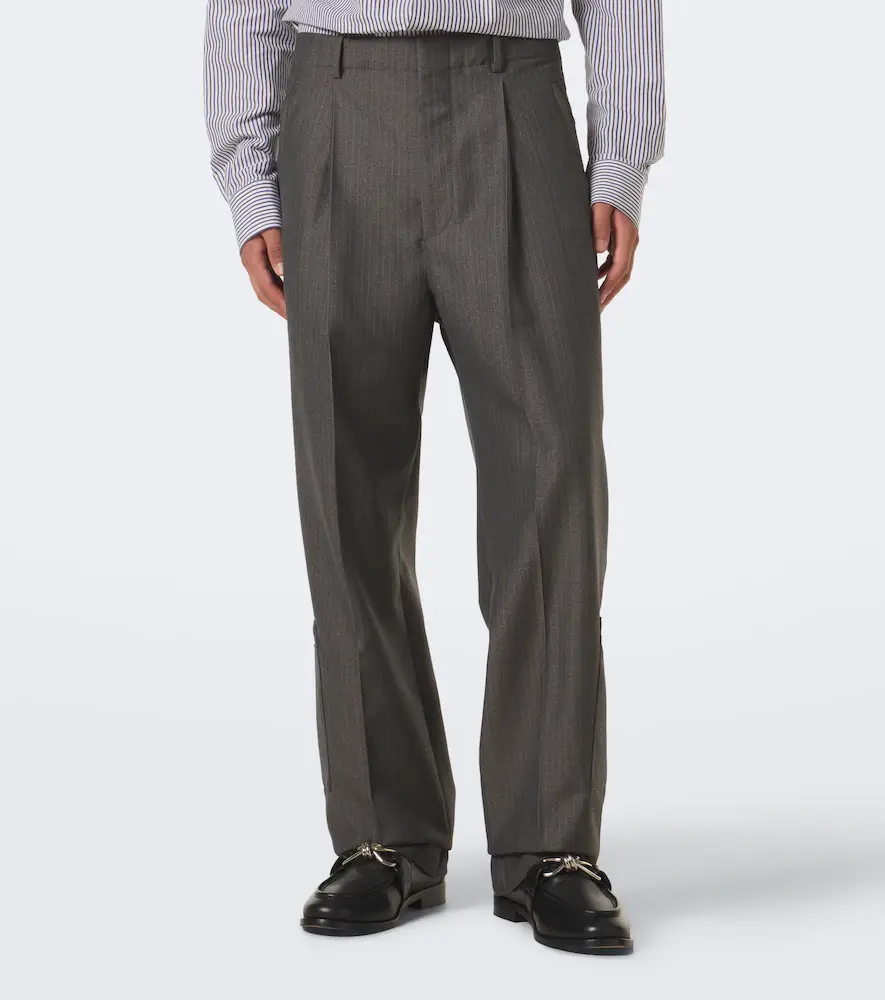 Bottega Veneta Pinstripe wool and mohair wide-leg pants | Thumbnail 3 Bottega Veneta Pinstripe wool and mohair wide-leg pants | Thumbnail 3