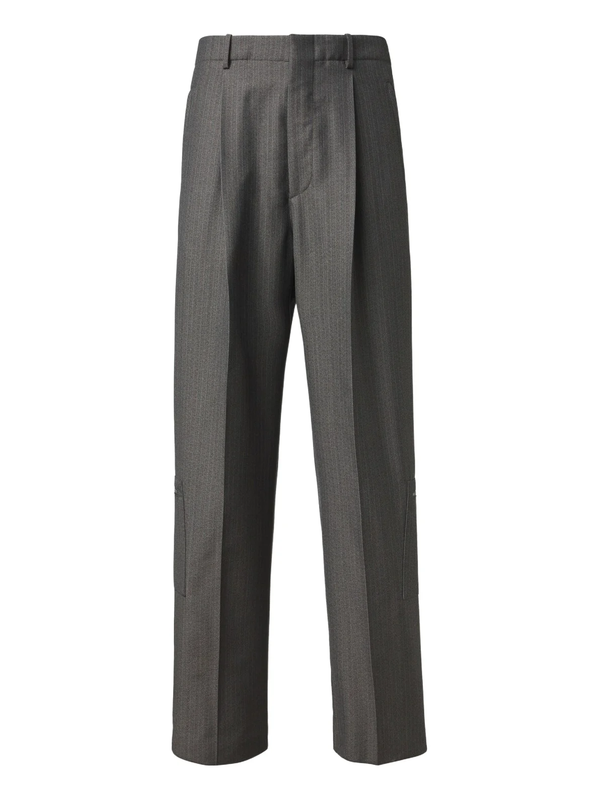 Pinstripe wool and mohair wide-leg pants Pinstripe wool and mohair wide-leg pants