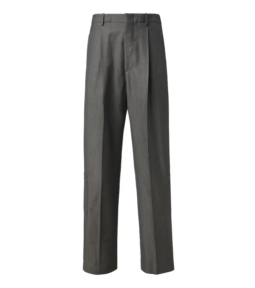 Bottega Veneta Pinstripe wool and mohair wide-leg pants | Image 1 Bottega Veneta Pinstripe wool and mohair wide-leg pants | Image 1