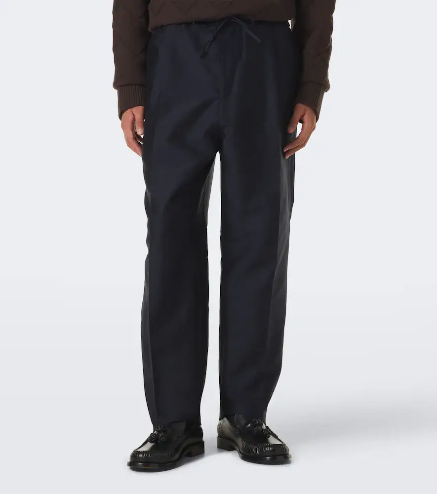 Bottega Veneta Cotton and silk straight pants | Thumbnail 4 Bottega Veneta Cotton and silk straight pants | Thumbnail 4