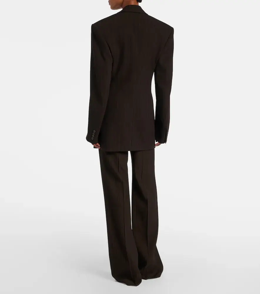 Saint Laurent Pinstripe wool-blend wide-leg pants | Thumbnail 3 Saint Laurent Pinstripe wool-blend wide-leg pants | Thumbnail 3