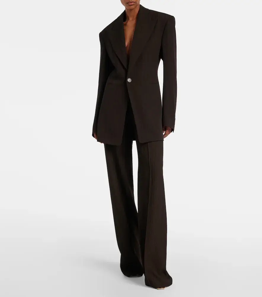 Saint Laurent Pinstripe wool-blend wide-leg pants | Thumbnail 5 Saint Laurent Pinstripe wool-blend wide-leg pants | Thumbnail 5