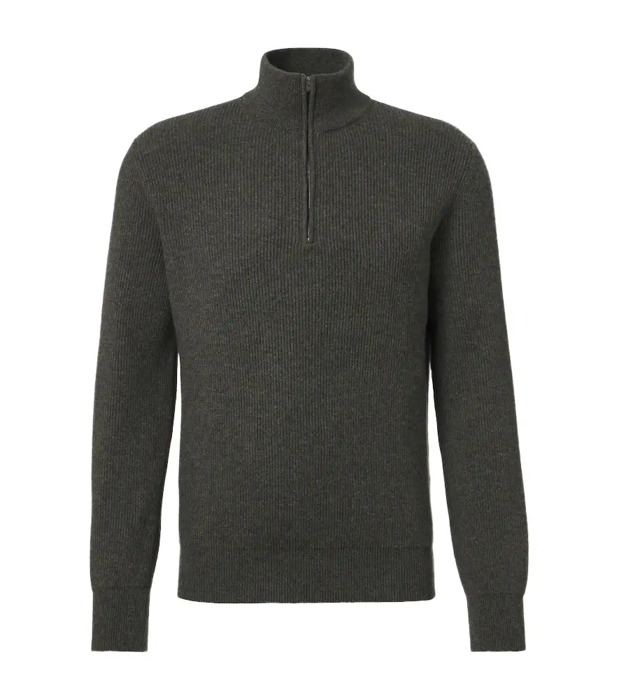 AGNONA Cashmere half-zip sweater
