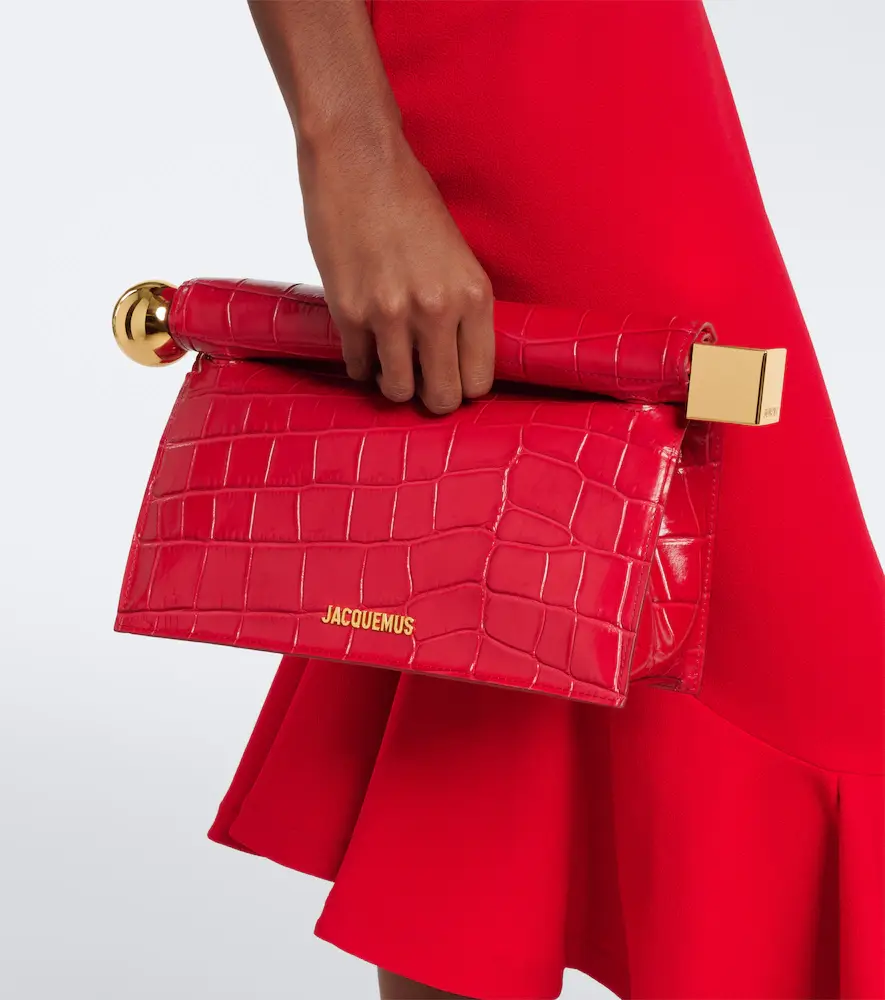 Jacquemus Rond Carré Small croc-effect leather clutch | Thumbnail 6 Jacquemus Rond Carré Small croc-effect leather clutch | Thumbnail 6