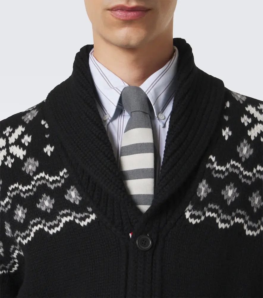 Thom Browne Fair Isle intarsia cashmere cardigan | Thumbnail 4 Thom Browne Fair Isle intarsia cashmere cardigan | Thumbnail 4