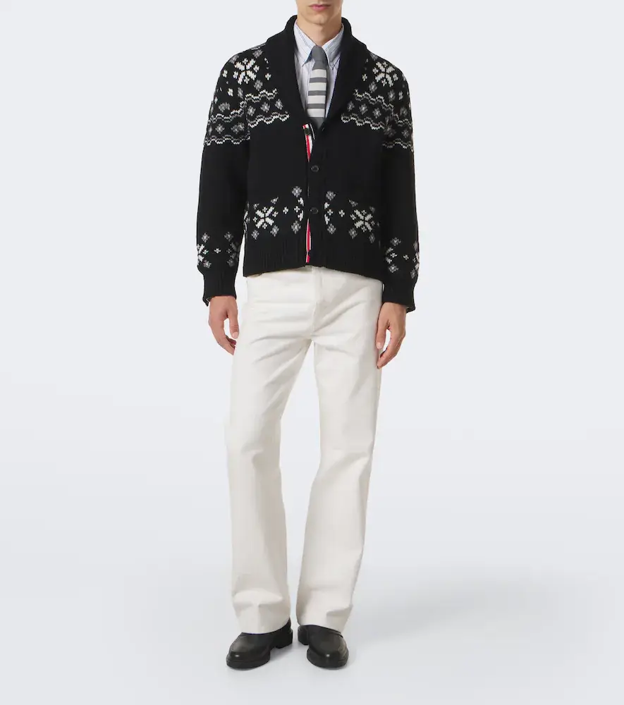 Thom Browne Fair Isle intarsia cashmere cardigan | Thumbnail 7 Thom Browne Fair Isle intarsia cashmere cardigan | Thumbnail 7