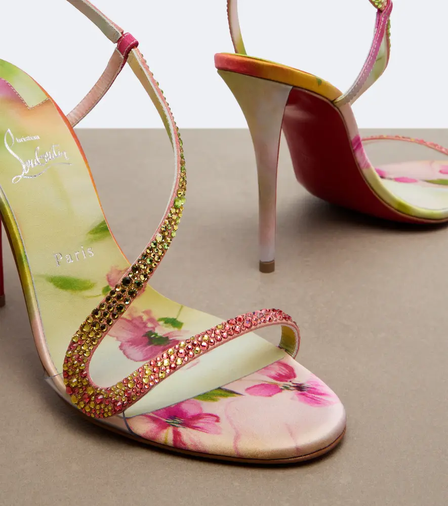 Christian Louboutin Rosalie embellished satin slingback sandals | Thumbnail 2 Christian Louboutin Rosalie embellished satin slingback sandals | Thumbnail 2