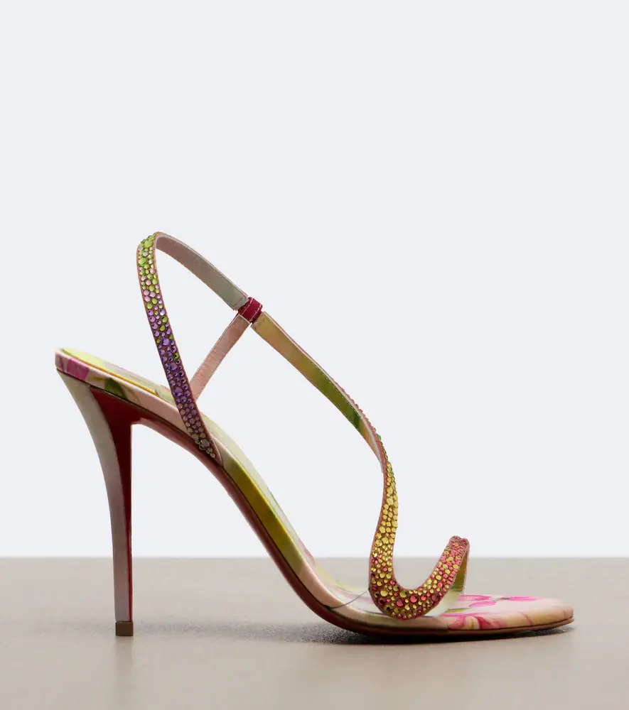 Christian Louboutin Rosalie embellished satin slingback sandals | Thumbnail 3 Christian Louboutin Rosalie embellished satin slingback sandals | Thumbnail 3